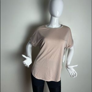 Stylus Pocket Womens Crew Neck Short Sleeve T-Shirt size Small color winter rose